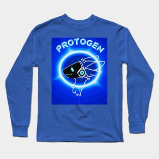 Protogen Robot Cyborg Furry Fursuit Fursona , Blue graphic Long Sleeve T-Shirt